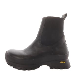 nouer Vibram サイドゴアブーツ ショート プラットフォーム レザー 38 ブラック /YO26