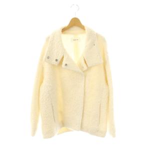 24AW ウールモヘアブークレミドルコート 0 ホワイト /DF OS SH
