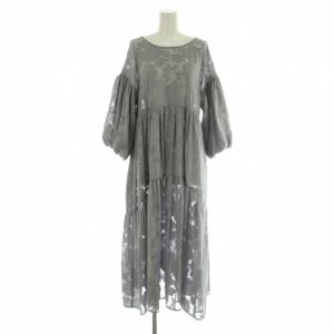 24SS 袖ボリュームティアードワンピ ワンピース 0 スモークパープル /MI OS