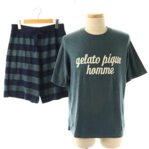 25SS HOMMEスムーズィーliteセットアップ ニット 半袖 ショートパンツ 部屋着 パジャマ ナイトウエア