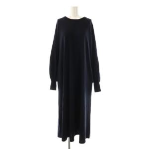 23AW ソフトファインウールワンピース ニット ロング 38 ネイビー /DF OS SH