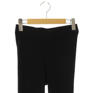 L'Appartement リブパンツ ニットパンツ スリムパンツ ブラック /DF OS