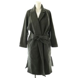 カシミヤ混ビーバーサイドスリットコート 36 グレー /DO OS