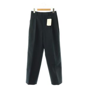 25AW ソフトダブルクロスタックパンツ テーパード 38 ネイビー /HK OS