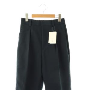 IENA 25AW ソフトダブルクロスタックパンツ テーパード 38 ネイビー /HK OS