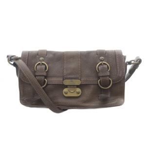 レザー ショルダーバッグ 茶 ブラウン /SR