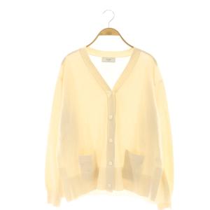 23SS アイスコットンVネックカーディガン ニット アイボリー /DF OS
