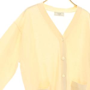 SLOBE IENA 23SS アイスコットンVネックカーディガン ニット アイボリー /DF OS