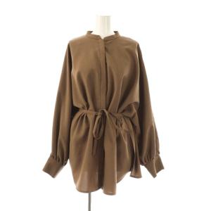 Back open dolman SH シャツ ブラウス 長袖 前開き F 茶 /NR OS