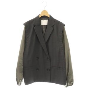 24AW Combination w-breasted JK ジャケット F グレー カーキ /DO OS