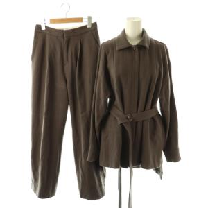 Luxury melton over SH セットアップ ジャケット パンツ 38 ダークブラウン /ES