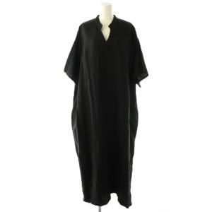 Loose Summer dress ワンピース リネン F ブラック /DO OS