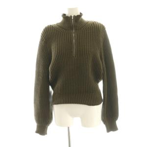 23AW パディッドスクエアニット Padded square knit セーター F オリーブ 460GAL70-0230