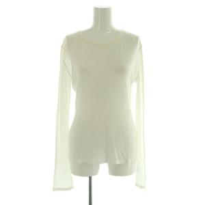 カットソー リブ カシミヤ混 白 /MI OS