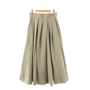 24AW ドライクロススカート ロング フレア 36 グレージュ /NR OS