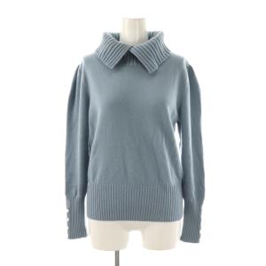 タートルネックプルオーバーニット セーター 38 ブルー /CX OS