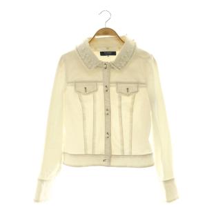 パールデニムジャケット2WAY Gジャン 38 ホワイト /CX OS