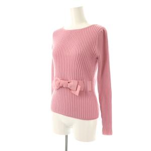 M'S GRACY リブニットプルオーバー リボン 38 ピンク /DF OS