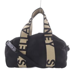 ステラロゴ  ミニ ボストン バッグ トートバッグ ショルダーバッグ 2way 斜め掛け ナイロン ブラック