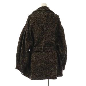 CLANE MIX LOOP TWEED BOX COAT コート アウター ベルト付き 2 ブラック /HK OS