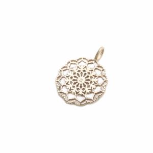 ダイヤ 1P 透かし ペンダントトップ チャーム K10PG