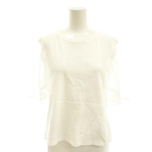 25SS シアーケープカットトップ カットソー 36 ホワイト /DF OS