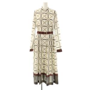 24AW チェーンベルトプリントワンピース ロング 36 マルチカラー /DF OS