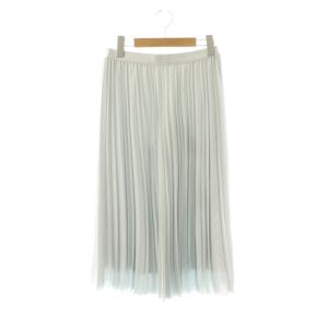バックサテンアムンゼンプリーツスカート 38 アイスグレー /ES OS SH