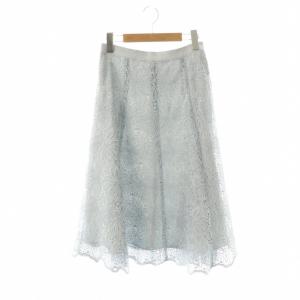 ライトケミカルフラワーレースフレアスカート 38 スモークブルー /ES OS SH