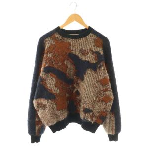 U CH1 CAMO KNIT CREW SWEATER ニット セーター モヘヤ混 M マルチカラー