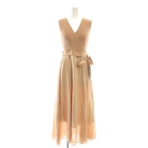 24SS ニット切替ワンピース ロング 00 コーラルピンク /DF OS