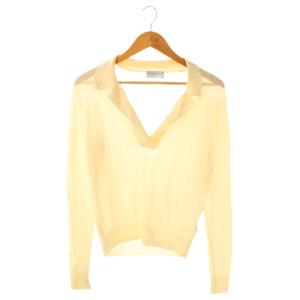 襟付き ニット セーター 長袖 ウール S アイボリー /NR OS