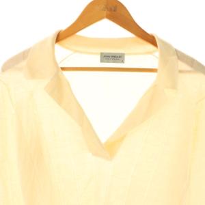 JOHN SMEDLEY 襟付き ニット セーター 長袖 ウール S アイボリー /NR OS