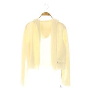 39484 HOODIE LINE ニットパーカー ホワイト