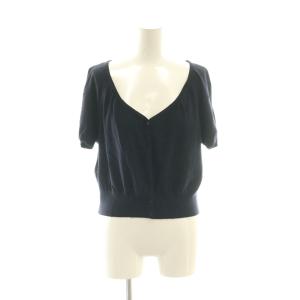 Cropped V-Neck Cardigan 42 ブラック