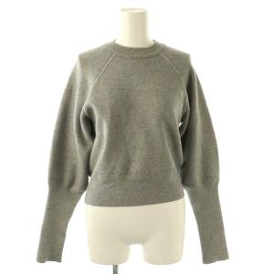 カシミヤ混 クルーネック ニット セーター 長袖 F グレー /NR OS