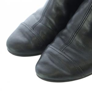 ISABEL MARANT ショートブーツ サイドゴア レザー 本革 37 23.5cm 24.0cm 黒 ブラック ポインテッドトゥ