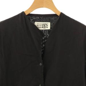 MM6 Maison Margiela ここのえタグ シャツ ブラウス 長袖 42 ブラック /DF OS