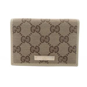 GGキャンバス パスケース カード入れ 名刺入れ 茶 ブラウン 112727 /SR OH