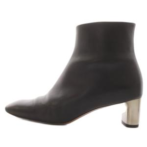 フィービー期 BAMBAM メタルヒール ショートブーツ レザー スクエアトゥ 37 黒 ブラック /SR