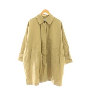 23SS ハイカウントワイドステンカラーコート リネン混 ベージュ /ES OS