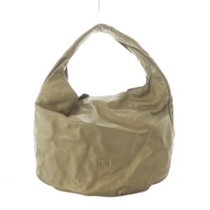 ショルダーバッグ ワンハンドル ハンドバッグ アナグラム ゴールド色 レザー /RI OS