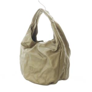 LOEWE ショルダーバッグ ワンハンドル ハンドバッグ アナグラム ゴールド色 レザー /RI OS