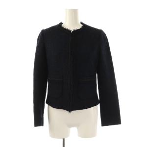 ANAYI 23AW ツイードジャケット スカート セットアップ スーツ 34 36 ネイビー /ES OS