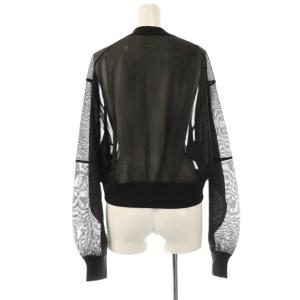 Adam et Rope' 25SS シアーロゴカーディガン F ブラック /ES OS