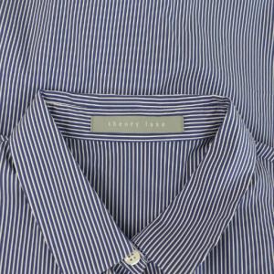 theory luxe シャツ ストライプ 040 青 白 /MI OS