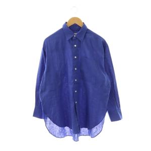 24SS コットンリネンルーズシャツ ブルー /ES OS