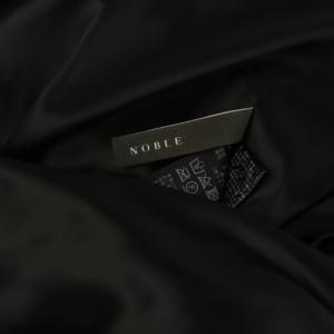 NOBLE 23SS ドット柄 マキシスカート ロング プリーツ ブラック /MY OS