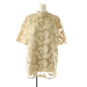 EVELYN LACE TOP トップス ブラウス M ベージュ /ES OS