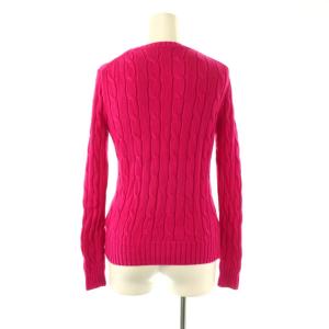 POLO RALPH LAUREN PIMA COTTON ケーブルセーター ニット 長袖 S ピンク /HK OS